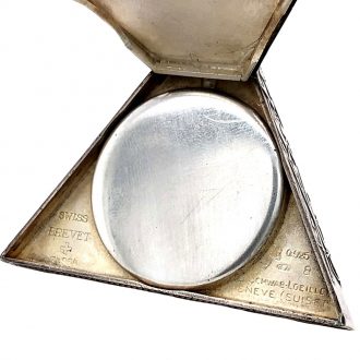 Fine Swiss sterling silver Masonic triangle form watch Circa 1900