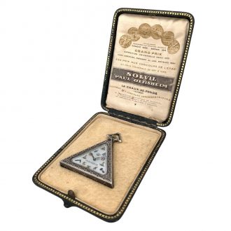 Fine Swiss sterling silver Masonic triangle form watch Circa 1900