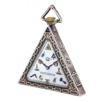 Fine Swiss sterling silver Masonic triangle form watch Circa 1900