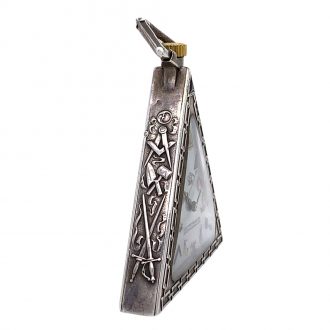 Fine Swiss sterling silver Masonic triangle form watch Circa 1900