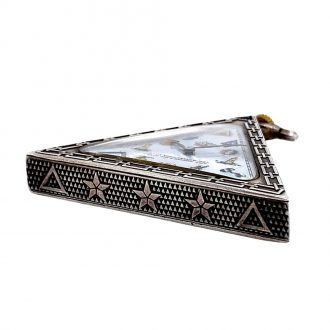Fine Swiss sterling silver Masonic triangle form watch Circa 1900