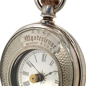 Swiss silver double-dialled cylinder watch Circa 1890