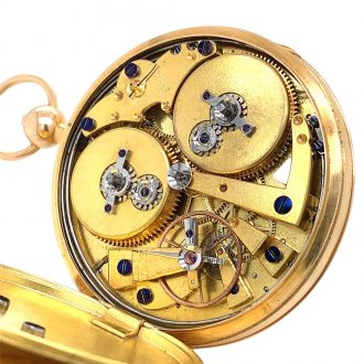 Swiss grande sonnerie repeating watch with self-strike Circa 1820