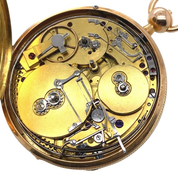 Swiss rose gold repeating watch with half-hour/hour strike Circa 1820 Swiss rose gold repeating watch with half-hour/hour strike Circa 1820