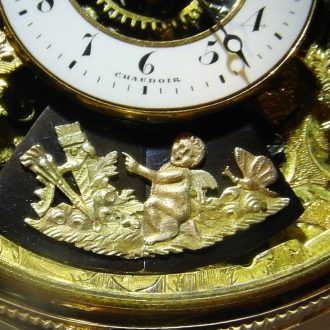 Swiss 18K rose gold quarter repeating automaton Circa 1800