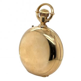 Swiss 18K gold double sided lever watch with calendar Circa 1880