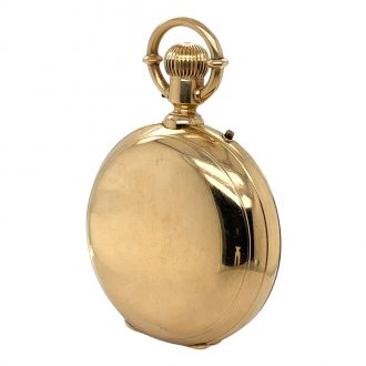 Swiss 18K gold double sided lever watch with calendar Circa 1880