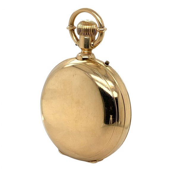 Swiss 18K gold double sided lever watch with calendar Circa 1880 Swiss 18K gold double sided lever watch with calendar Circa 1880
