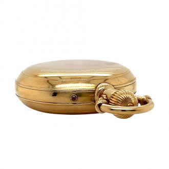Swiss 18K gold double sided lever watch with calendar Circa 1880