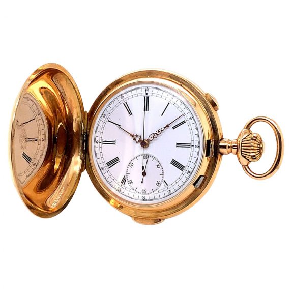 Swiss lever chronograph made for the Russian market Circa 1905 Swiss lever chronograph made for the Russian market Circa 1905