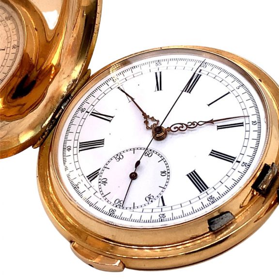 Swiss lever chronograph made for the Russian market Circa 1905 Swiss lever chronograph made for the Russian market Circa 1905