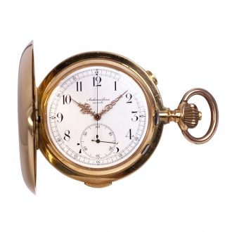 Large Swiss 14 carat gold repeating chronograph Circa 1890