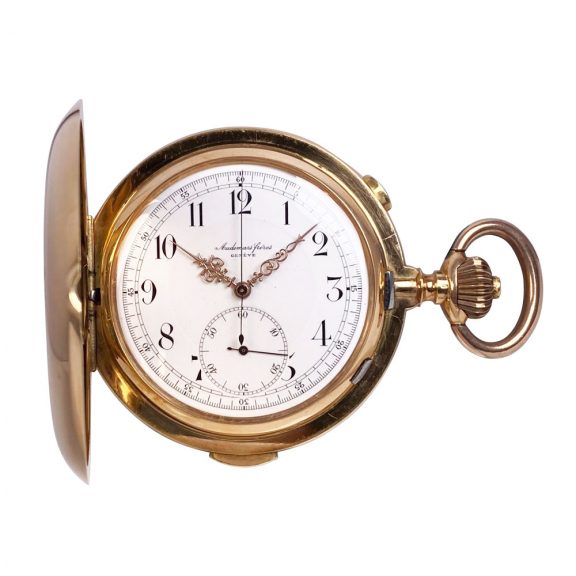 Large Swiss 14 carat gold repeating chronograph Circa 1890