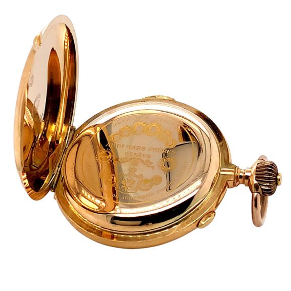 Large Swiss 14 carat gold repeating chronograph Circa 1890 Large Swiss 14 carat gold repeating chronograph Circa 1890