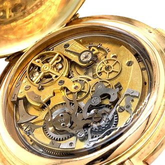 Large Swiss 14 carat gold repeating chronograph Circa 1890
