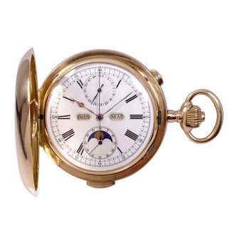 Swiss gold complicated watch for the German market Circa 1900