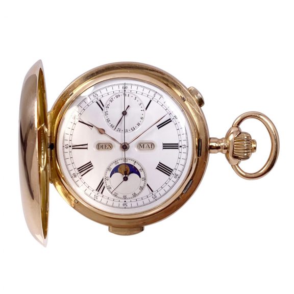 Swiss gold complicated watch for the German market Circa 1900
