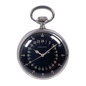 Rare Swiss steel Astro navigation watch with 24h dial Circa 1952