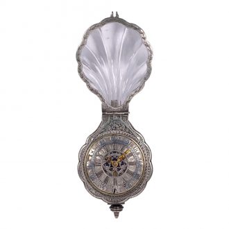 Dutch silver and rock crystal shell-shaped pendant watch Circa 1700