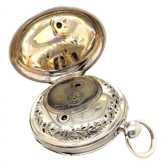 Early Swiss silver verge pocket watch with alarm Circa 1833 Early Swiss silver verge pocket watch with alarm Circa 1833