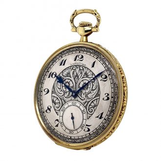 Flat Swiss 18K gold open faced lever dress watch Circa 1922