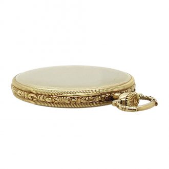 Flat Swiss 18K gold open faced lever dress watch Circa 1922