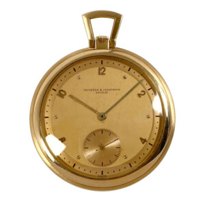 Flat Swiss rose gold open faced lever dress watch Circa 1944