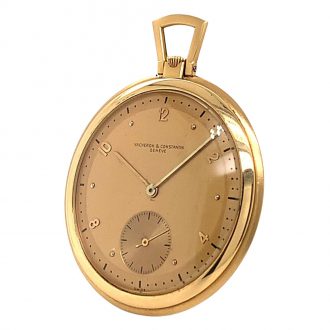 Flat Swiss rose gold open faced lever dress watch Circa 1944