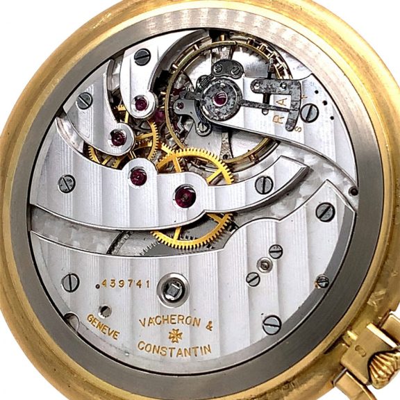Flat Swiss rose gold open faced lever dress watch Circa 1944 Flat Swiss rose gold open faced lever dress watch Circa 1944