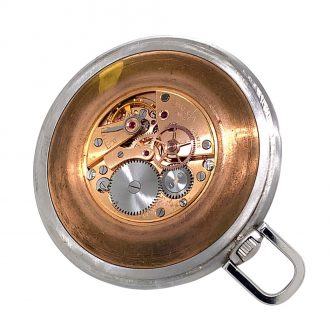 Impressive Swiss steel open faced lever dress watch Circa 1947