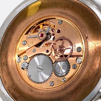 Impressive Swiss steel open faced lever dress watch Circa 1947