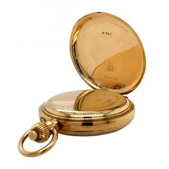 Swiss gold chronograph watch with pulsation scale Circa 1925