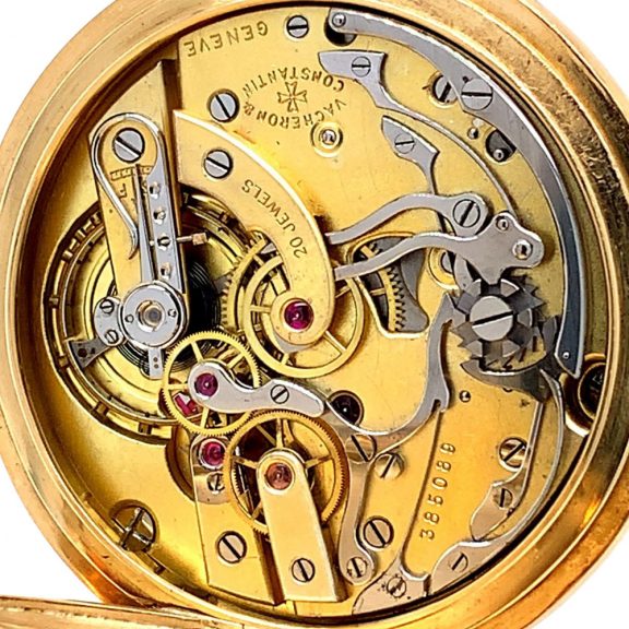 Swiss gold chronograph watch with pulsation scale Circa 1925 Swiss gold chronograph watch with pulsation scale Circa 1925