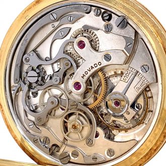 Swiss gold chronograph watch with pulsation scale Circa 1940