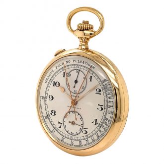 Extremely rare Swiss gold open faced lever chronometer Circa 1923