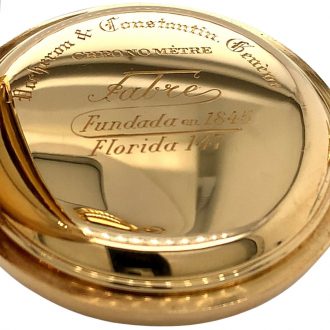 Extremely rare Swiss gold open faced lever chronometer Circa 1923