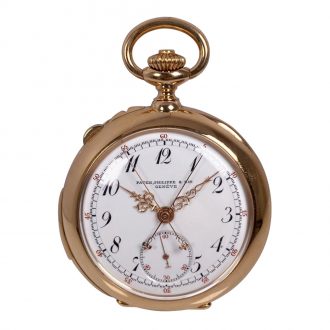 Swiss minute repeating split seconds lever chronograph Circa 1900