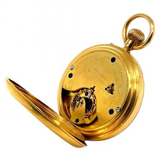English chronometer with 52,5 minute carrousel Circa 1901