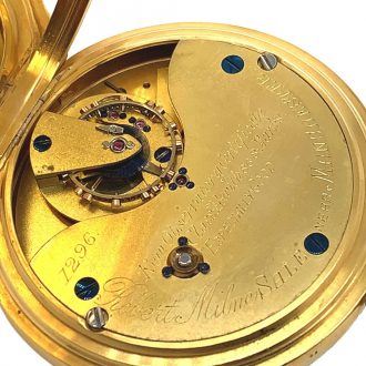 English chronometer with 52,5 minute carrousel Circa 1901