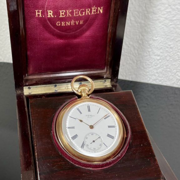 Swiss 18K rose gold minute repeating chronometer Circa 1880 Swiss 18K rose gold minute repeating chronometer Circa 1880