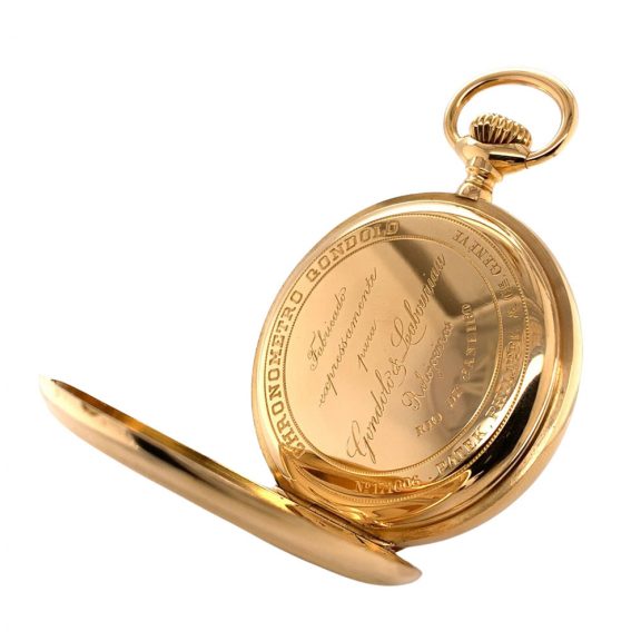 Very fine Swiss 18K gold open faced lever watch Circa 1913 Very fine Swiss 18K gold open faced lever watch Circa 1913