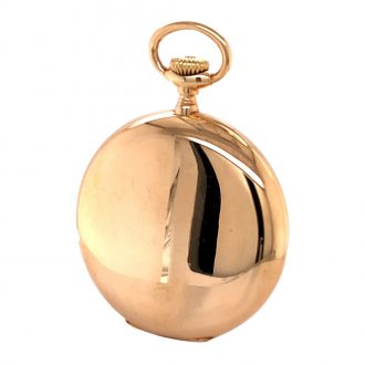 Swiss 14 carat gold open faced lever pocket watch Circa 1909