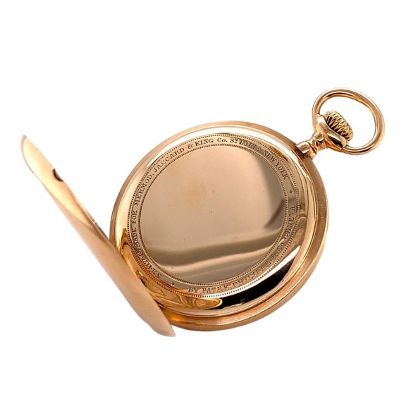 Swiss 14 carat gold open faced lever pocket watch Circa 1909 Swiss 14 carat gold open faced lever pocket watch Circa 1909