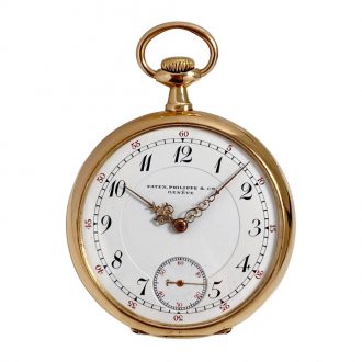 Fine Swiss 14 carat gold open faced lever watch Circa 1907