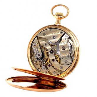 Fine Swiss 14 carat gold open faced lever watch Circa 1907