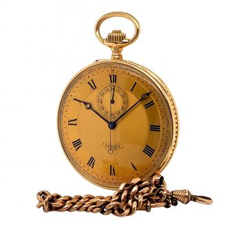 French 18K gold open faced lever chronograph Circa 1910 French 18K gold open faced lever chronograph Circa 1910