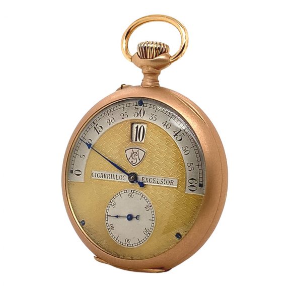 Interesting Swiss gold lever with digital jumping hour Circa 1908 Interesting Swiss gold lever with digital jumping hour Circa 1908