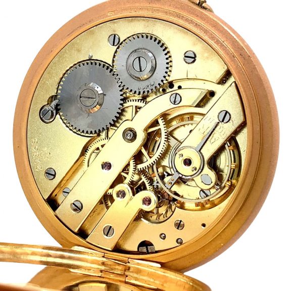 Interesting Swiss gold lever with digital jumping hour Circa 1908 Interesting Swiss gold lever with digital jumping hour Circa 1908