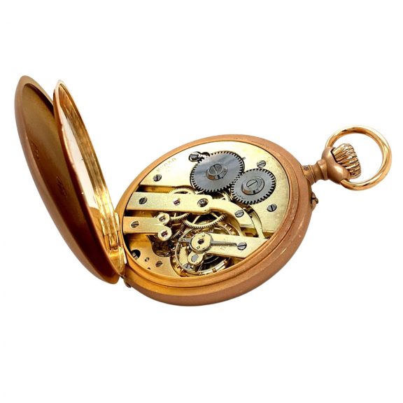 Interesting Swiss gold lever with digital jumping hour Circa 1908 Interesting Swiss gold lever with digital jumping hour Circa 1908