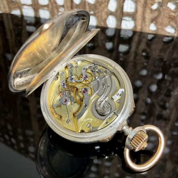 French silver open faced chronograph deck watch Circa 1900 French silver open faced chronograph deck watch Circa 1900